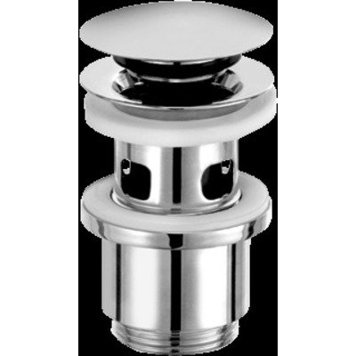 Kludi afvoerplug push-open m. overloop 5/4" chroom