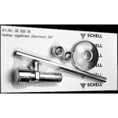 Schell hoekstopkraan met pijpje 3/8x10mm klem chroom