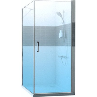 Huppe Classics 2 draaideur 80x190cm met segment matzilver helder glas