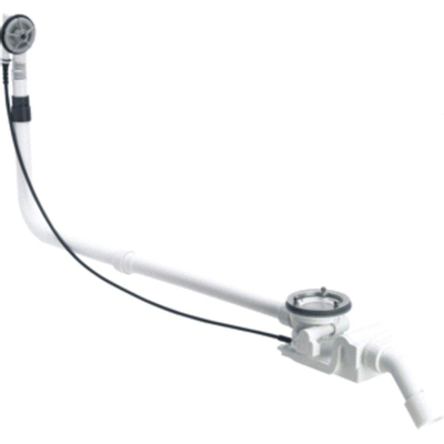 Viega Rotaplex badafvoer overloopcombinatie met waste basisgarnituur voor afvoer 90mm verlengd