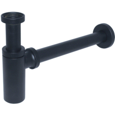 De beer designsifon 5/4"x32mm met muurbuis mat zwart