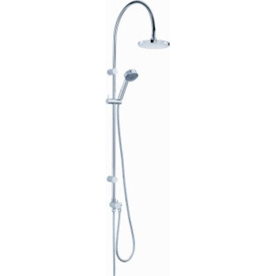 Kludi Zenta Dual shower systeem: glijstang 2 functies omstel en handdouche 2S met doucheslang 160cm en hoofddouche chroom