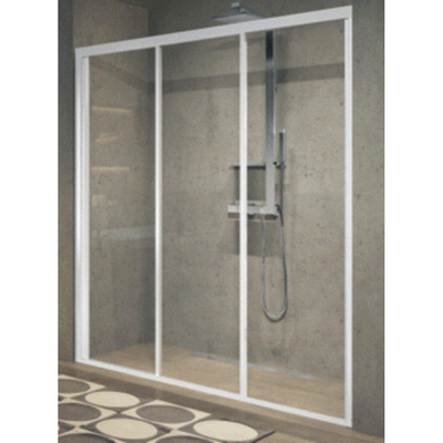 Novellini Lunes 2.0 schuifdeur 3-delig 3P 78/84x195cm matchroom/helder