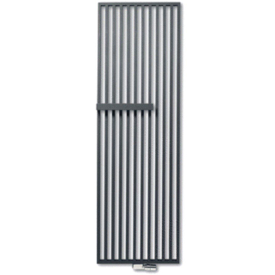 Vasco Arche plus designradiator met handdoekbeugel links 1800x570mm 1273 watt aansluiting 1188 aluminium grijs (M302)