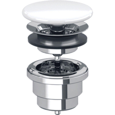 Villeroy & Boch afvoerplug m. vlakke keramische afdekking niet afsluitbaar ceramic+ stone white OUTLETSTORE
