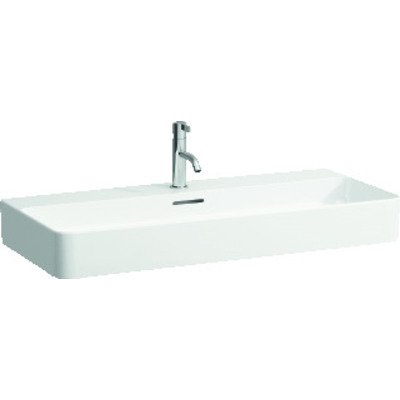 Laufen VAL meubelwastafel 42x95x11.5cm met kraangat met overloop SaphirKeramik wit