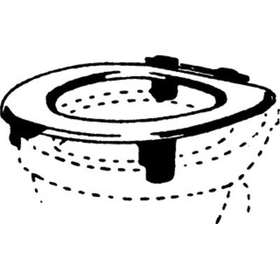 Pressalit Dania closetzitting zonder deksel 5cm verhoogd wit