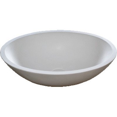 CrossTone Loeffi opbouwwastafel 36x50x15cm Solid Surface wit mat