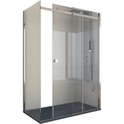 Sfa Kinestyle schuifdeur 120x90x200 met vaste wand plus paneel helder glas