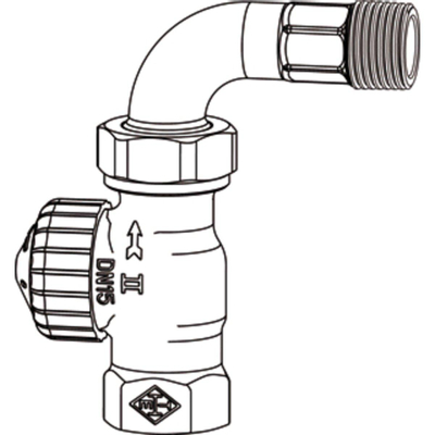 Heimeier V exact II thermostatisch radiatorventiel instelbaar + bocht 1/2