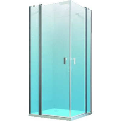 Huppe Design pure draaideur 100x190cm met segment matzilver helder glas