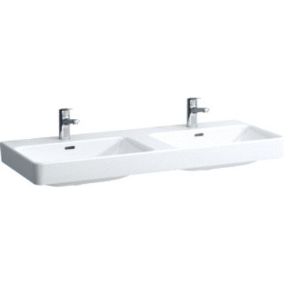 Laufen Pro S meubelwastafel dubbel 120x46.5x17.5cm 2x1 kraangat keramiek wit