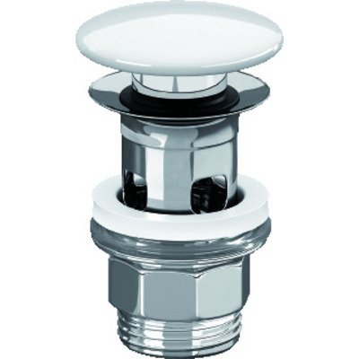 Villeroy en boch push open design afvoerplug 11/4 keramische afdekking wit - OUTLET UDEN