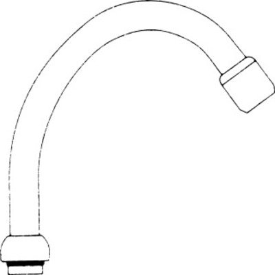 Venlo draaibare hoge uitloop met straalregelaar M24x130mm chroom