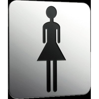 Emco System 2 deurplaat "dames" chroom