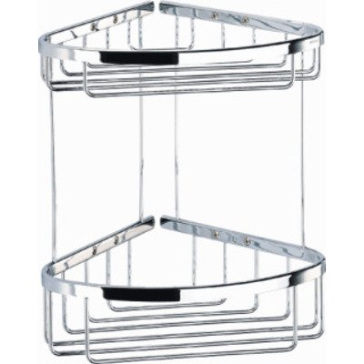 Geesa Basket Doucherek hoek dubbel 27.5cm Chroom