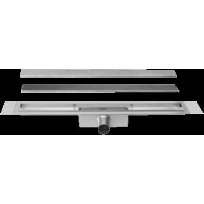 Easydrain Compact TAF afvoergoot enkele plaat 100cm 50mm met Zero design rooster RVS