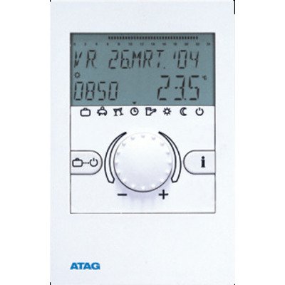 Atag Brain Q Ruimteklokthermostaat H13.8xB9xD2.8cm Wit