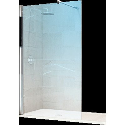 Novellini Giada inloopdouche H 118 120x195cm met muursteun 100cm mat-chroom profiel en helder glas