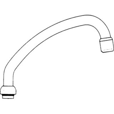 Venlo draaibare bovenuitloop met straalregelaar 3/4x170mm chroom