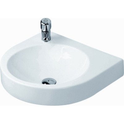 Duravit Architec wastafel 57,5x52 cm. 1x kraagat links wit