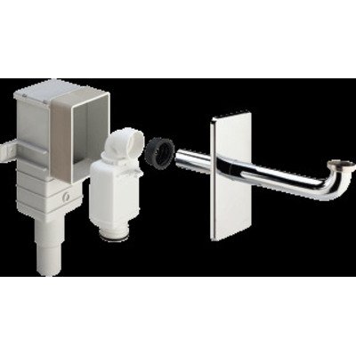 Viega Sifon 1.1/4inch inclusief muurbuis Messing Chroom