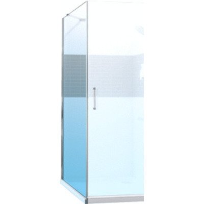 Huppe Classics 2 zijwand vast 80x190cm voor schuifdeur matzilver helder glas