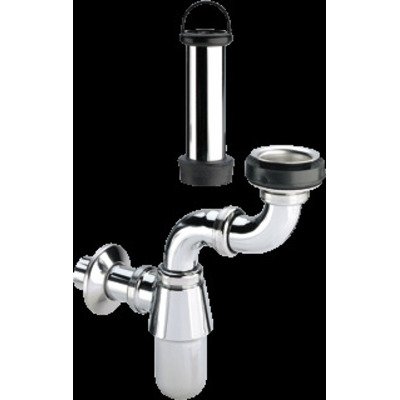 Viega plugbekersifon ruimtebesparend ergonomisch met standpijp chroom