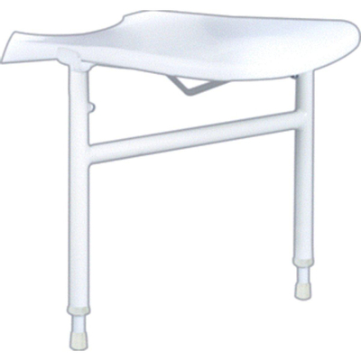 Handicare Linido dubbele hulppootset v douchezitjes rvs gecoat wit