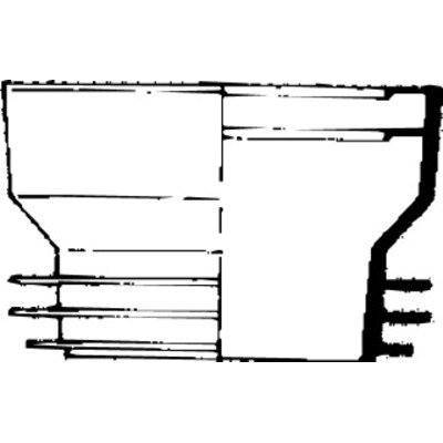 Wisa kunststof potmanchet recht 100 110mm recht laag model wit