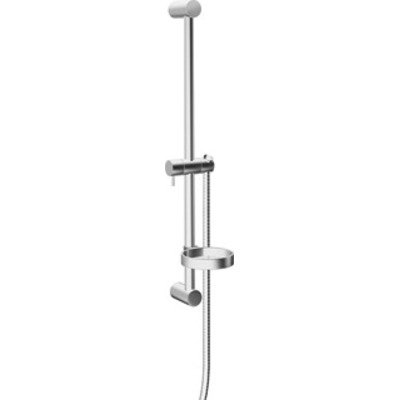 Hansa Hansaviva glijstang 60cm met doucheslang 175cm met zeepschaal chroom