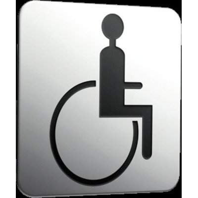 Emco System 2 deurplaat "mindervaliden" chroom