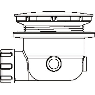 Wisa douchebakafvoer compleet voor douchebak inclusief gat 90mm 120mm chroom