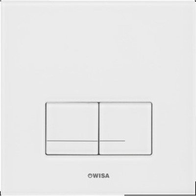 Wisa Delos bedieningsplaat glas mechanisch 16x16cm met dualflush voor XS WC element wit