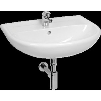 Jika Lyra Plus Wastafel H19.5xD49cm 1 kraangat Rond Keramiek Wit OUTLETSTORE