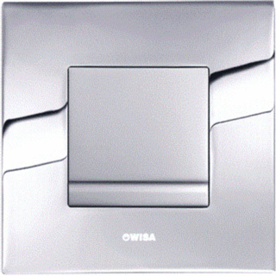 Wisa Delos bedieningsplaat metaal mechanisch 16x16cm voor XS urinoirelement mat/glanschroom