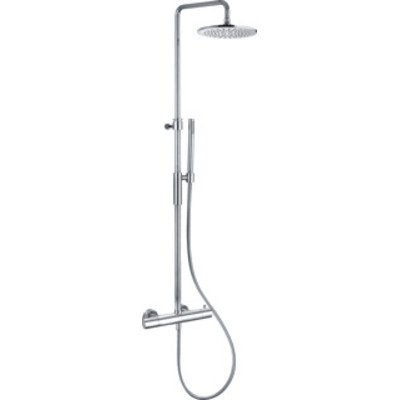 Paffoni Light Douchecombinatie set H126.5cm diameter: 22.5cm 70cm Chroom