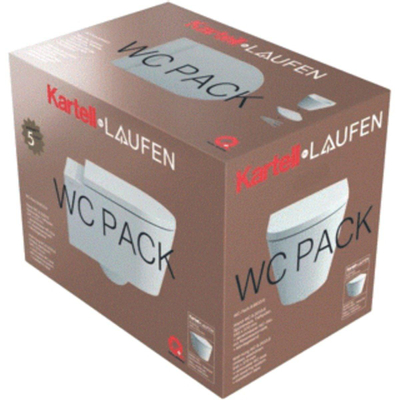 Laufen KBL KBL pack wandcloset rimless 37x54.5x35.5cm diepspoel incl. closetzitting met softclose incl. montage tape en EASYFIT bevestigingsset keramiek/duroplast wit