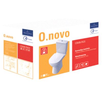 Villeroy & Boch O.novo combipack duobloccombinatie met quickrelease en softclose zitting ceramic wit alphin