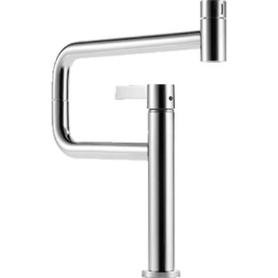 Dornbracht Tara Ultra Pivot 1 gats keukenkraan met draaibare uitloop 360° sprong 55.2cm platina mat