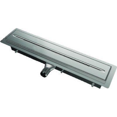 Aco WTW ShowerDrain douchegoot RVS m .vloerflens 800mm aansluiting links inbouw diepte 120mm kiwa OUTLETSTORE