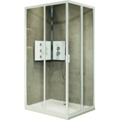 Novellini Lunes 2.0 hoekinstap A m. schuifdeuren 117/120x195cm matchroom/helder