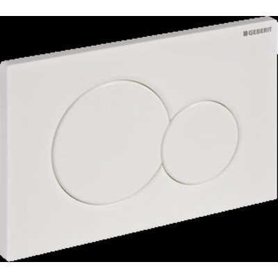 Geberit Sigma01 bedieningplaat, 2-toets spoeling frontbediening voor toilet 24.6x16.4cm wit