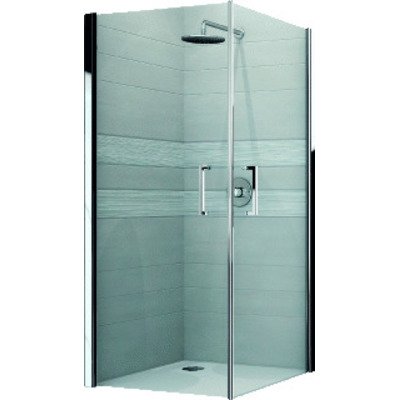 Novellini Giada douchecabine hoekinstap 2G met draaideuren 84/87x195cm wit profiel en helder glas