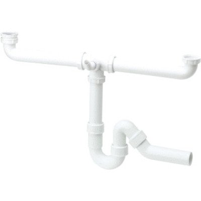 Viega hostaleen duploafvoer met sifon 6/4 40mm centrisch wit