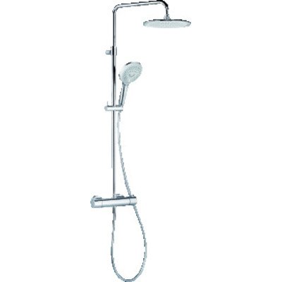 Kludi Freshline douchesysteem met douchekraan thermostatisch met met hoofddouche Ø25cm en handdouche 3S met doucheslang 160cm chroom