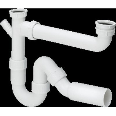 Viega Gootsteenafvoeren Dubbele sifon 1. 1/2 inchinch Polypropyleen Wit