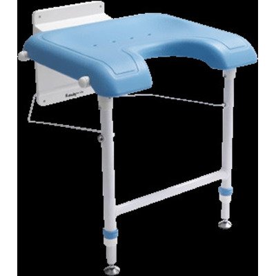 Handicare douchezitting opklapbaar met hulppoot wit