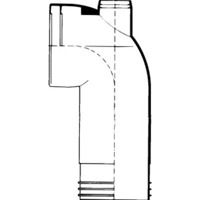 Wisa closetafvoerbocht aansluitingvoor fontein of beluchter wit