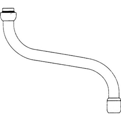 Venlo draaibare onderuitloop met straalregelaar 3/4"x170mm chroom